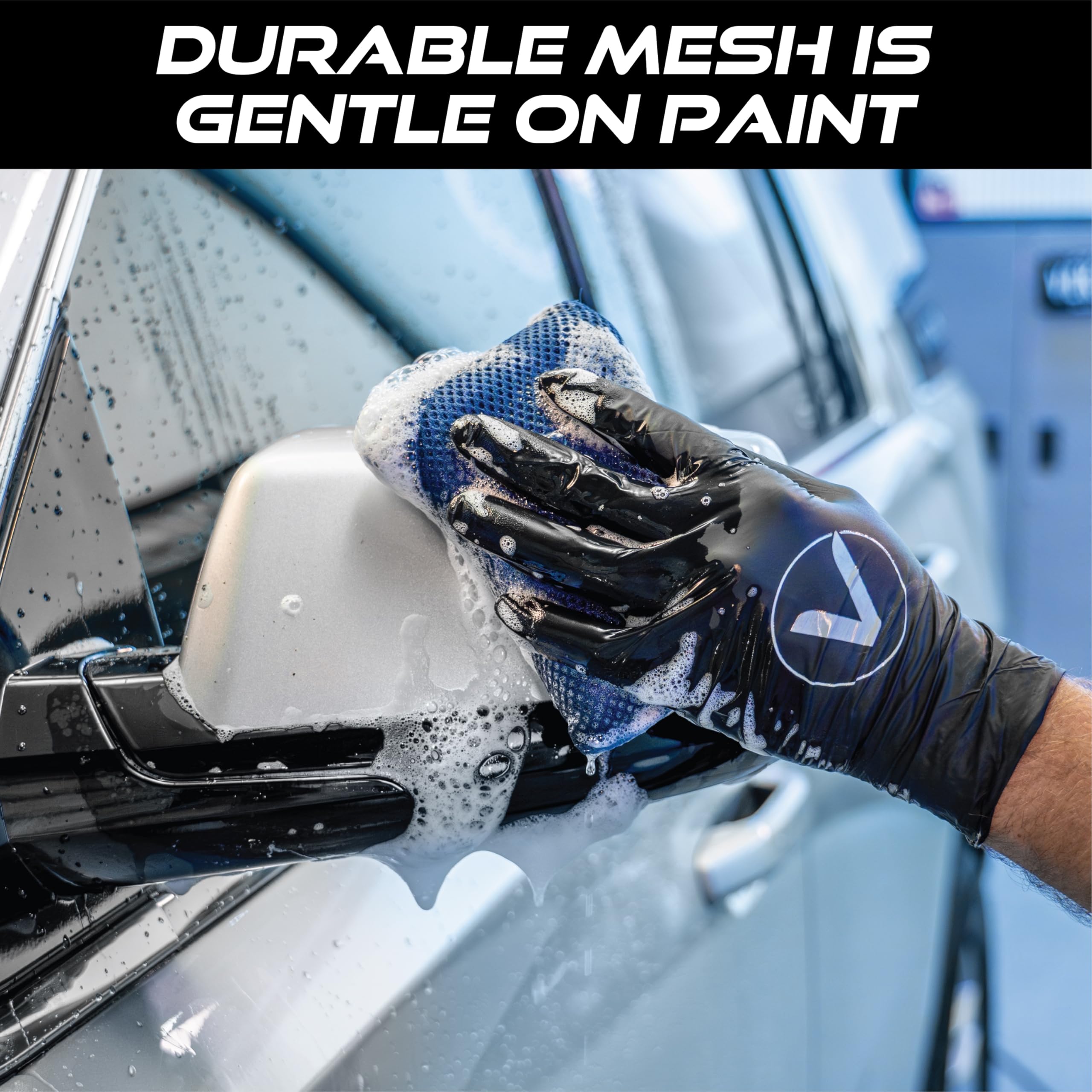 VIKING Mesh Bug Sponge 4x6 removes sap from headlights with minimal scrubbing.