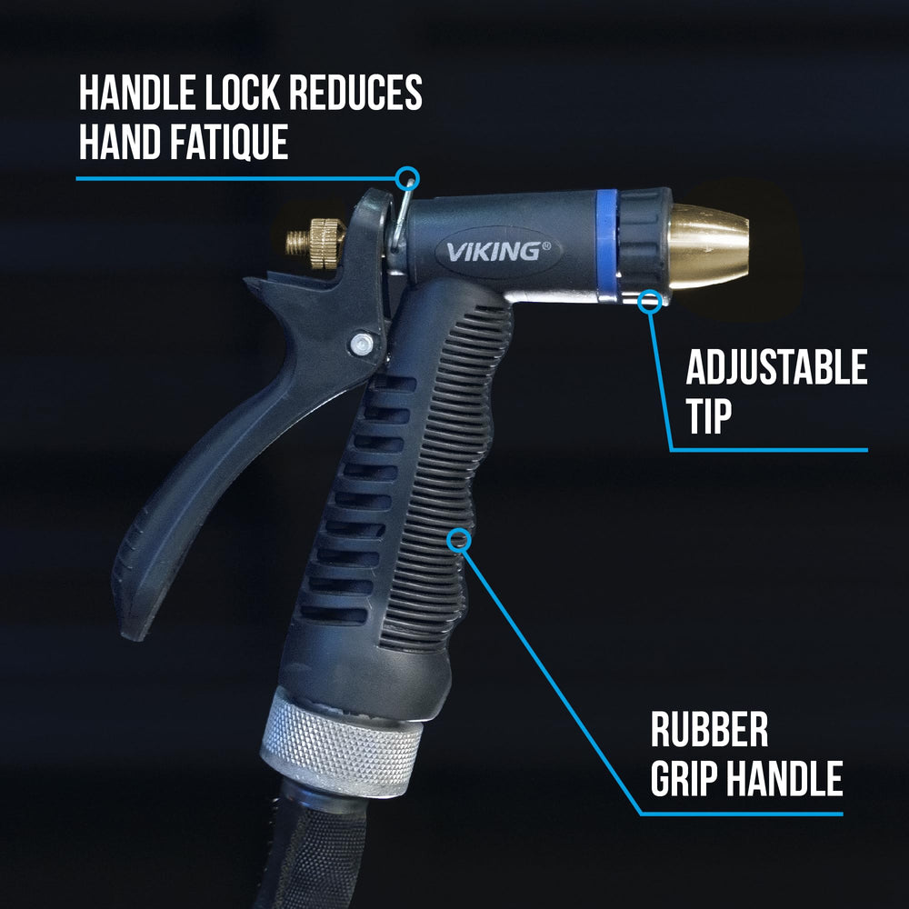 VIKING pet-wash nozzle offers gentle spray for pets and outdoor gear.