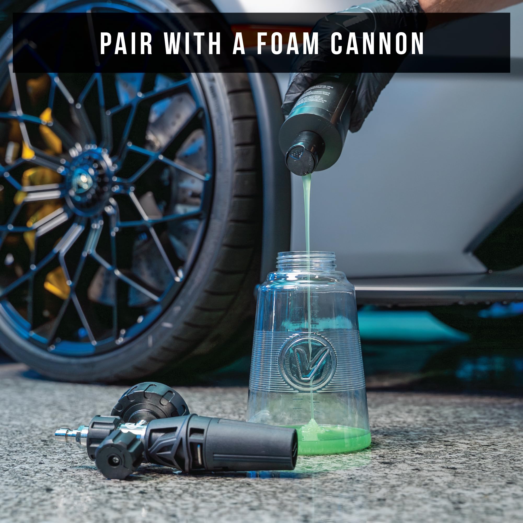 VIKING V+ wraps-safe formula preserves decals and wraps during washing.