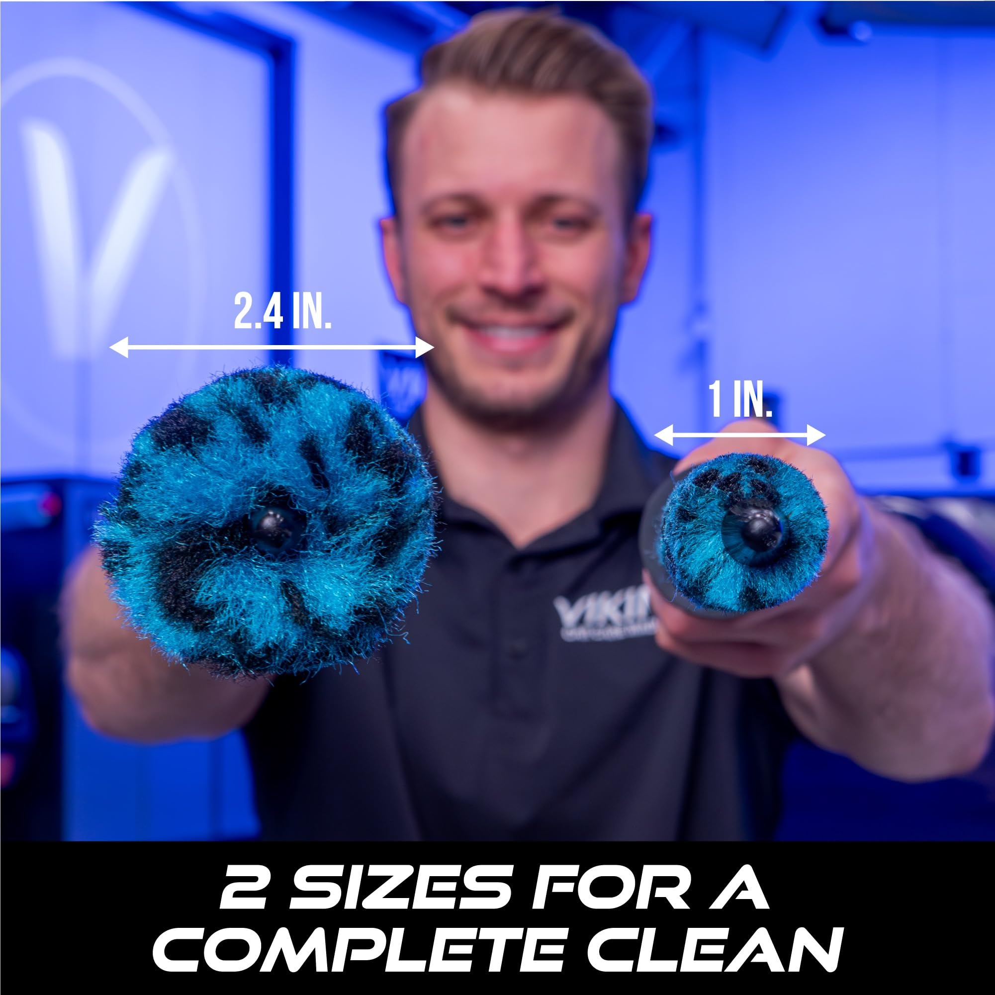 VIKING 16in teal brush enhances car wash routines for deeper wheel care