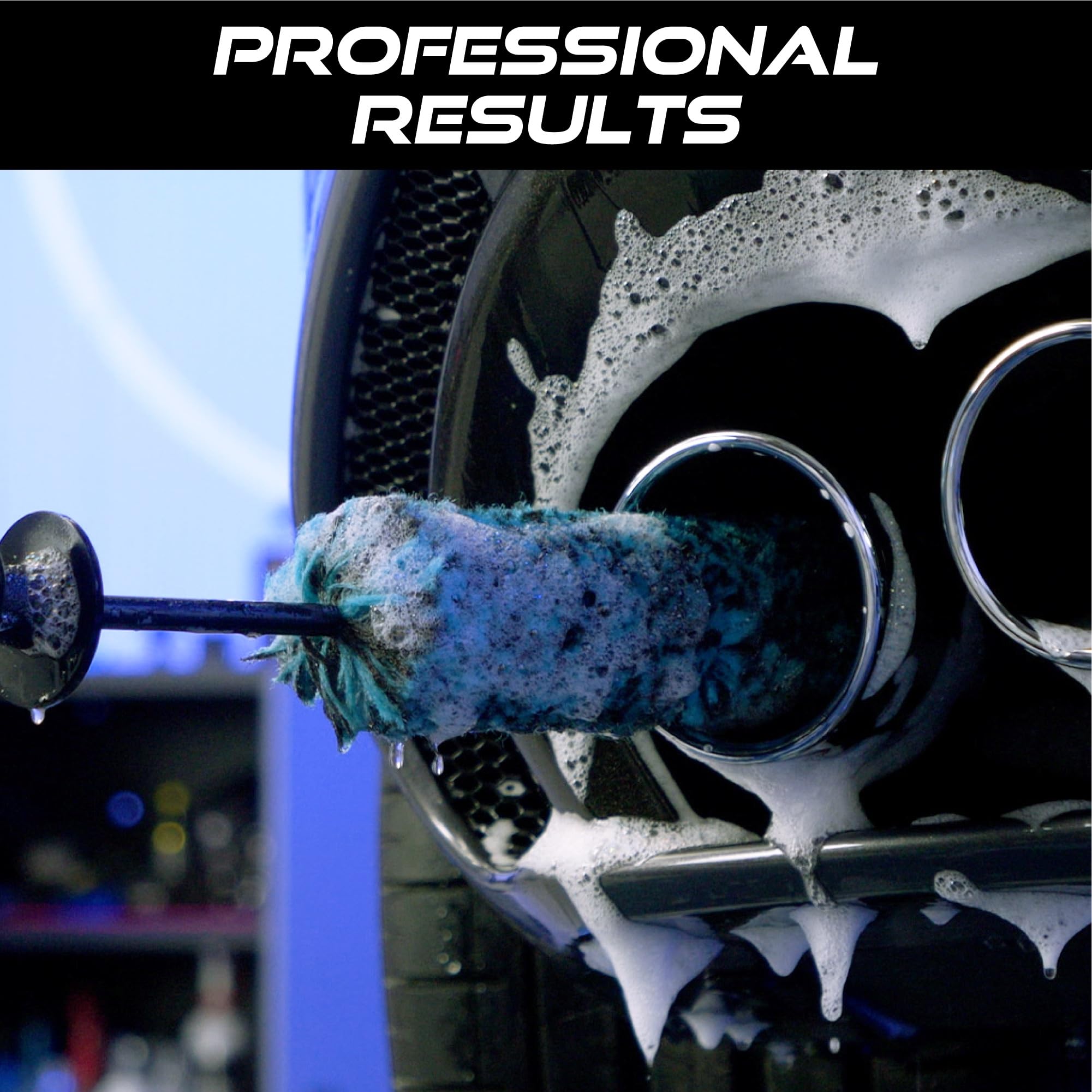 VIKING two-pack wheel barrel brushes in teal for versatile car detailing