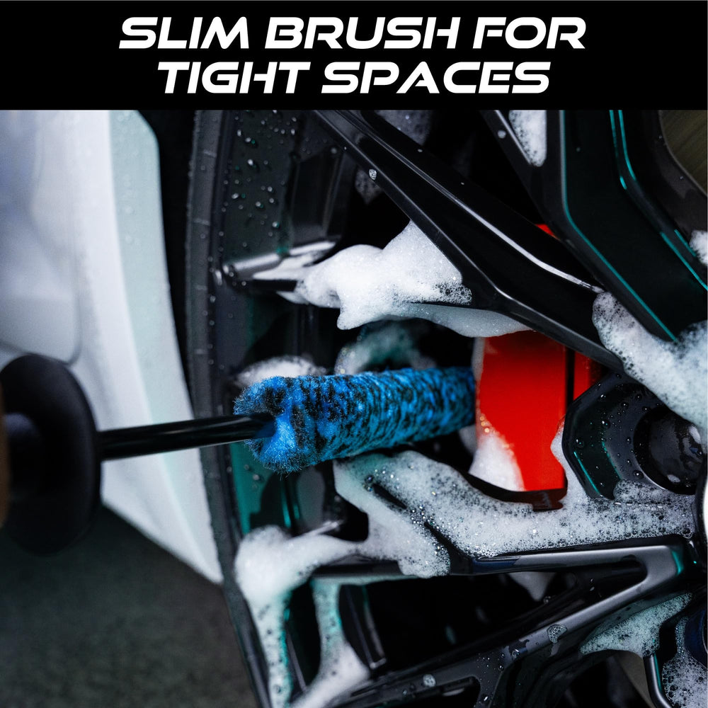 VIKING wheel barrel brush 16in teal cleans rims and brake disc areas