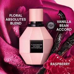 Viktor&Rolf Flowerbomb Extreme bottle side view with premium packaging