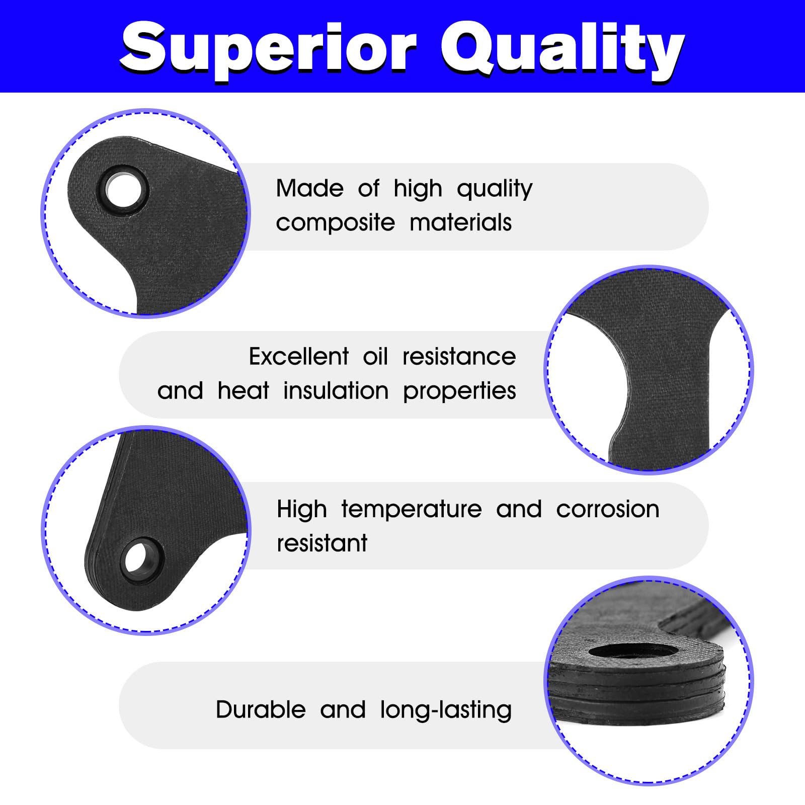 Vilapow 9265 carb spacer heat shield supports high-temperature operation