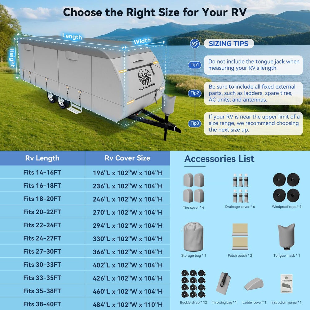 VildVandring gutter and tire protection features safeguard exterior components