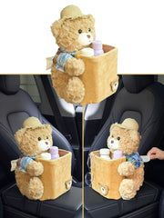 VimoDemo teddy bear tissue box, a 2-in-1 car organizer.