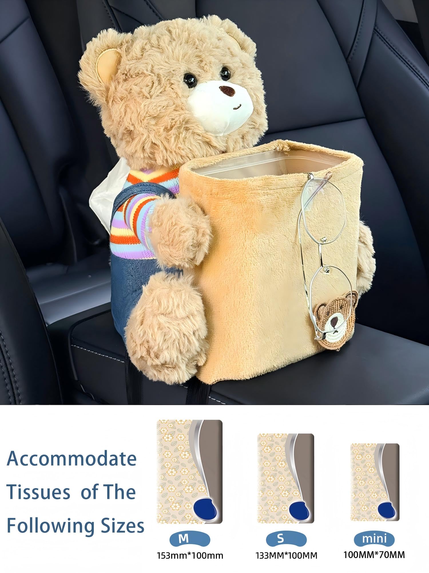 VimoDemo plush car trash organizer keeps small messes under control on road trips.
