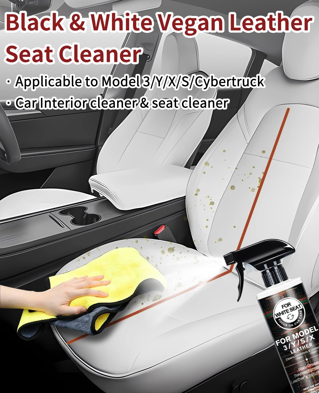 VINBYEE interior cleaner wipes pack for dashboard and panels; gentle, no residue.