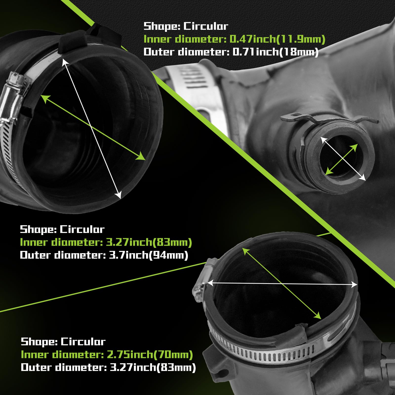 VINMS Honda Pilot compatible hose ensures proper sealing and airflow