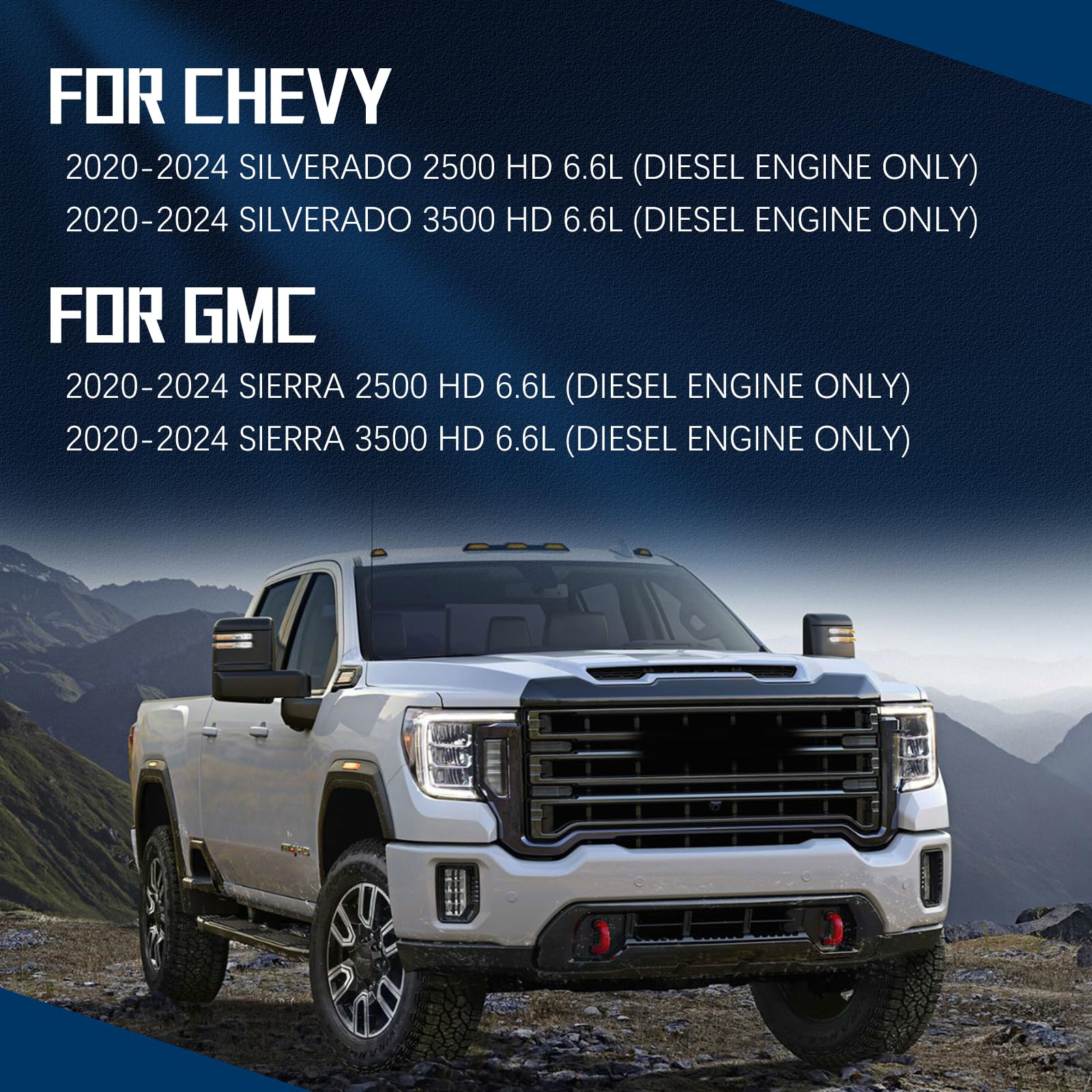VINMS A3248C filter for Chevrolet Silverado 2500HD 6.6L close-up highlights premium paper.