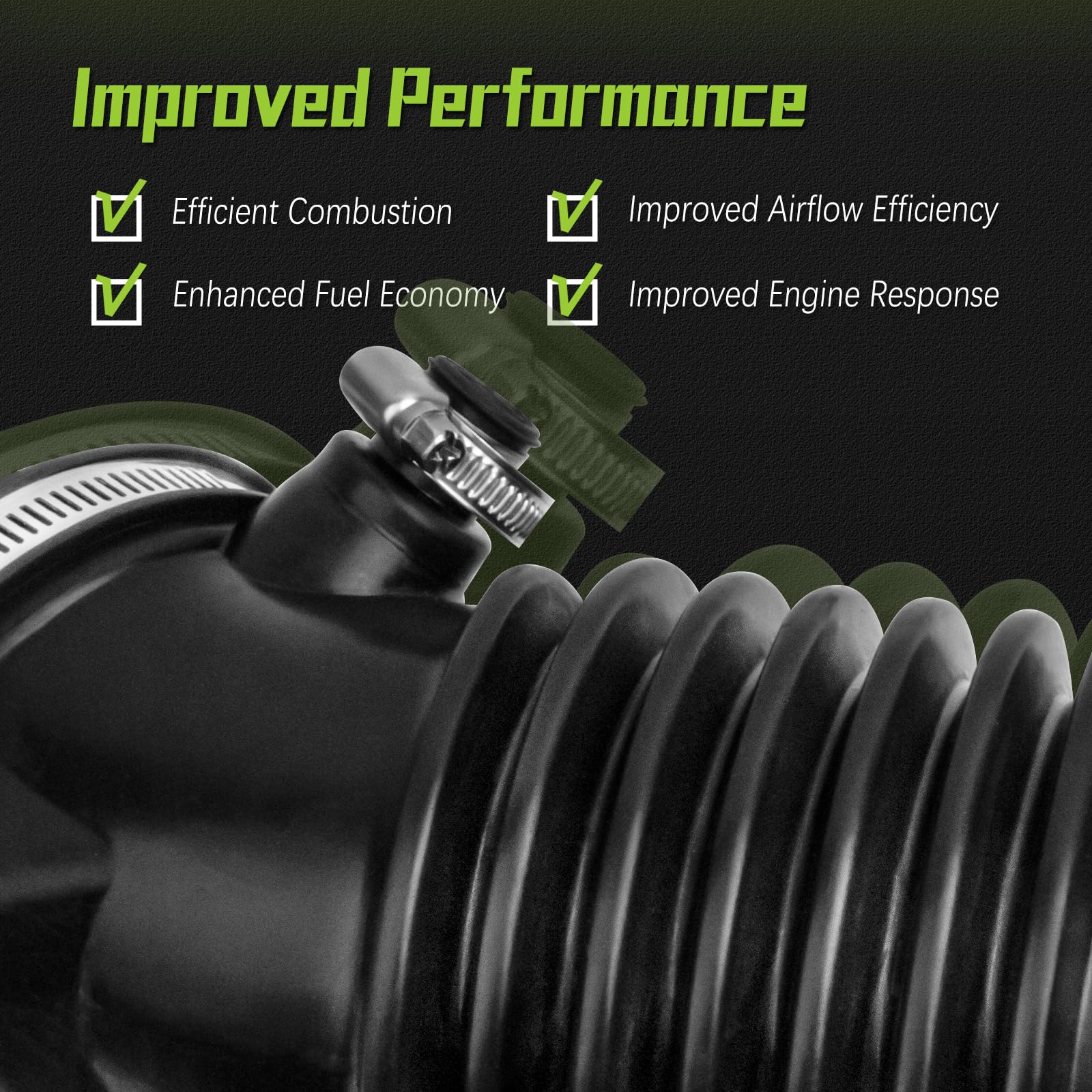 VINMS engine air hose clamps assembly shown for proper fastening and leak prevention.
