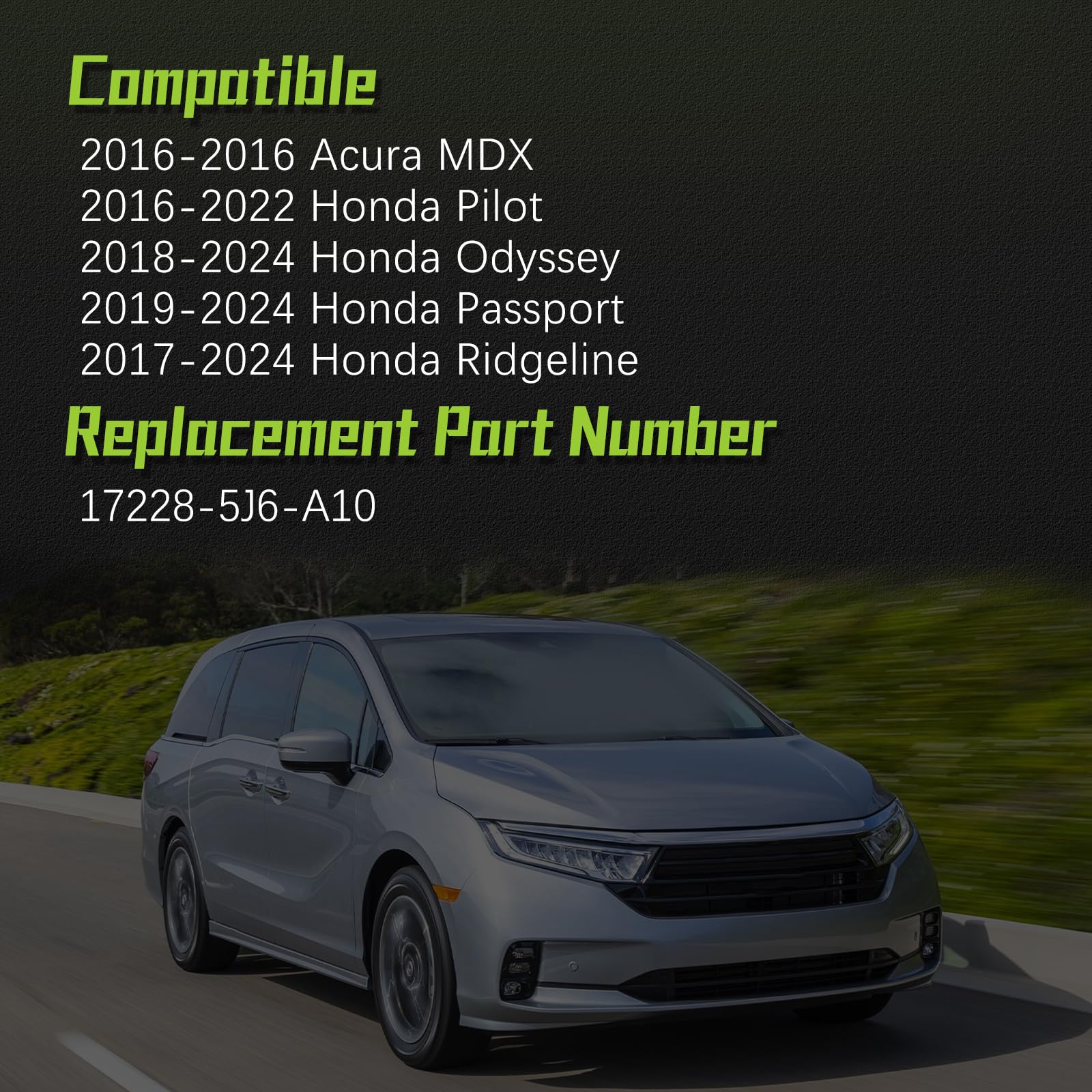 VINMS engine air hose for Honda Odyssey 2018-2024 demonstrates durable construction for reliable intake.