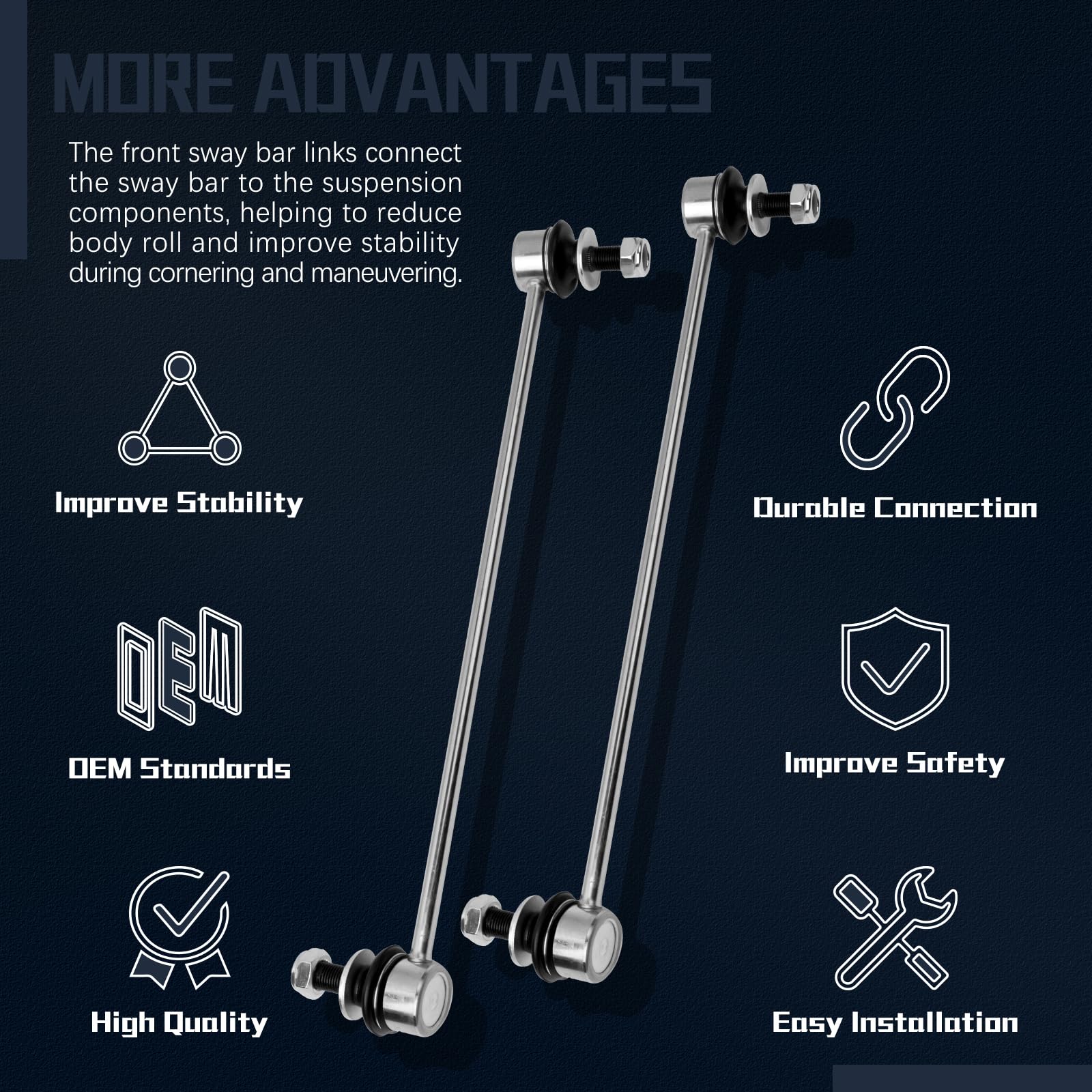 VINMS K750043 front sway bar link for tC improves cornering feel.