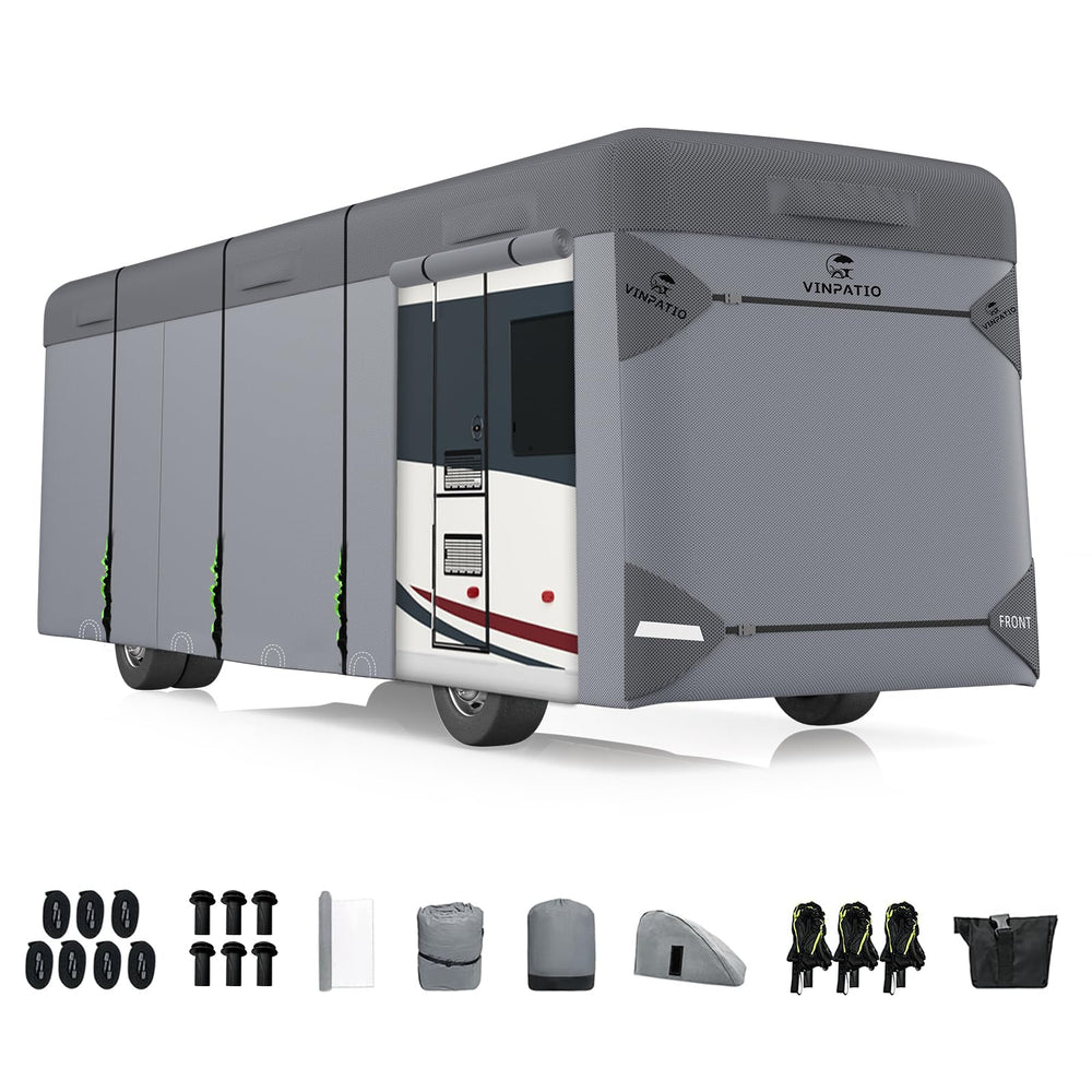 VINPATIO Class A RV Cover top view with 7-layer protection for longevity