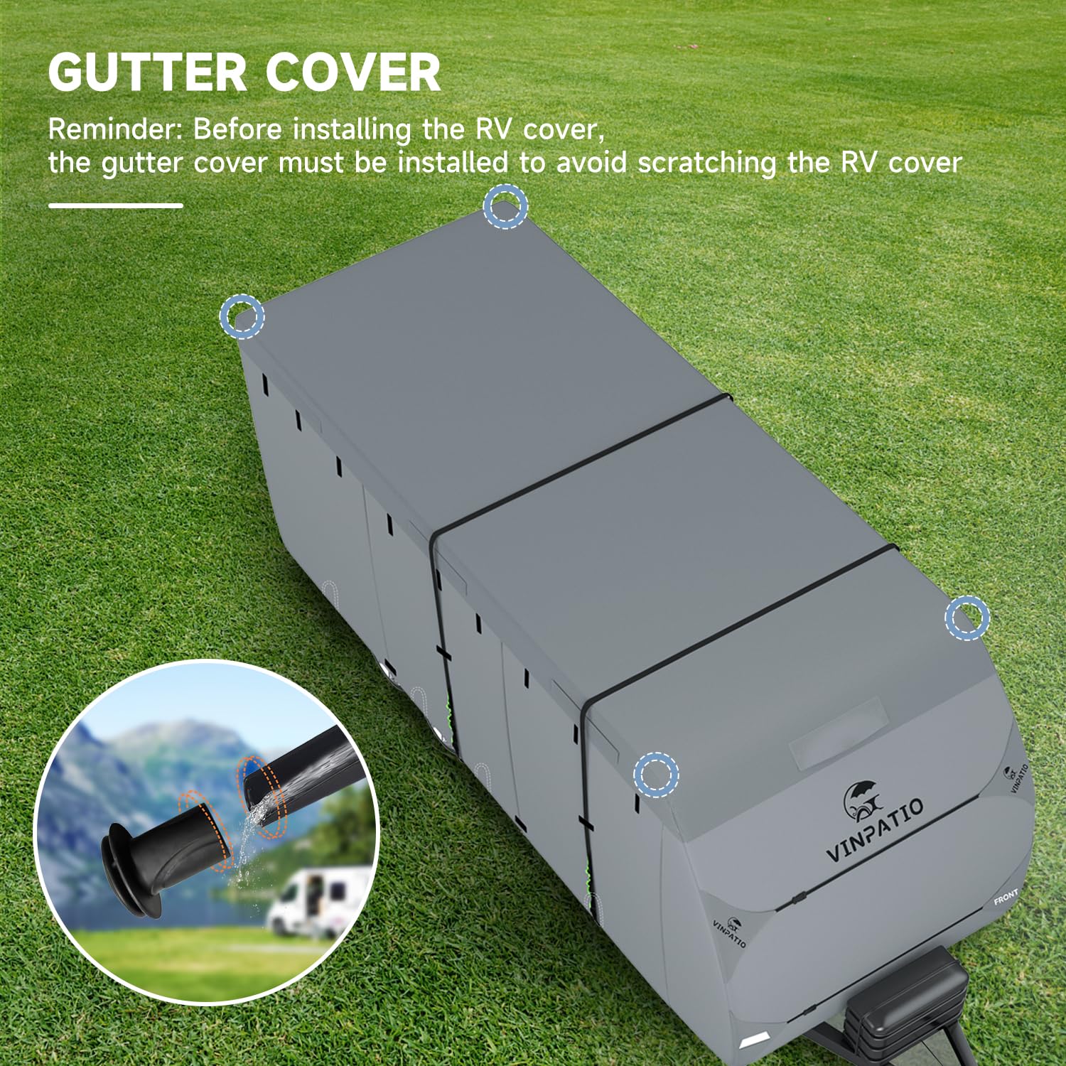 VINPATIO RV Cover reflective strips boosting night visibility