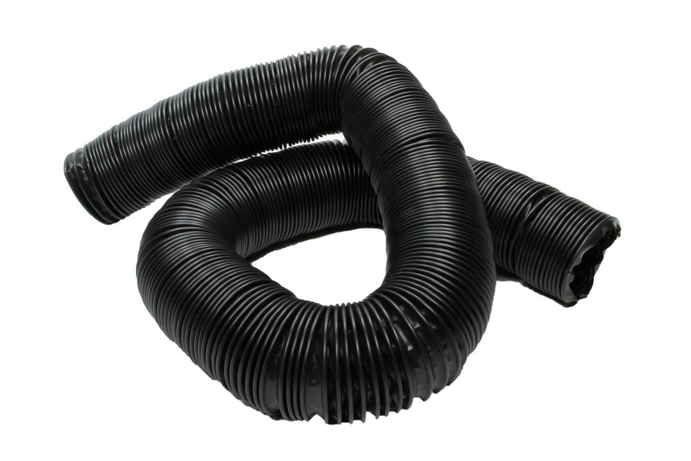 Vintage Air duct hose, black, 2-in diameter, flexible for dash vent routing and airflow customization