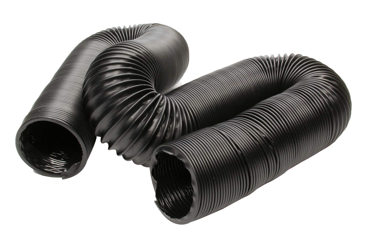 Vintage Air duct hose in black, 2.5 in diameter, enables flexible air routing.
