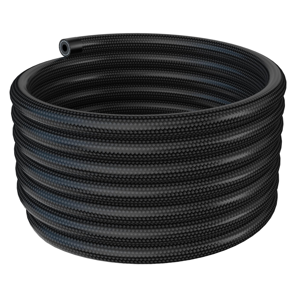 Vintruep 6AN CPE fuel line close-up with braided outer layer for durability.