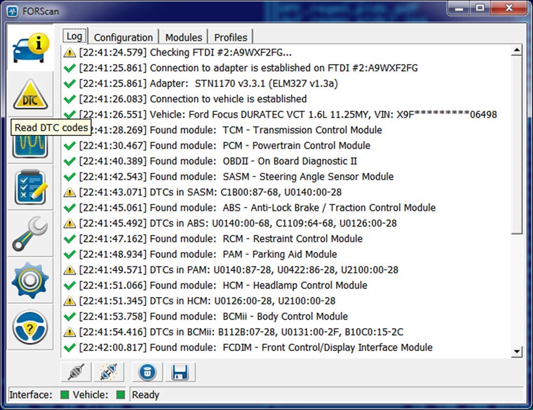 Diagnostic codes display on VINTscan TT55502 for quick troubleshooting.