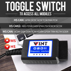 Ford compatibility with VINTscan FORScan TT55502 for F-150 and light trucks.