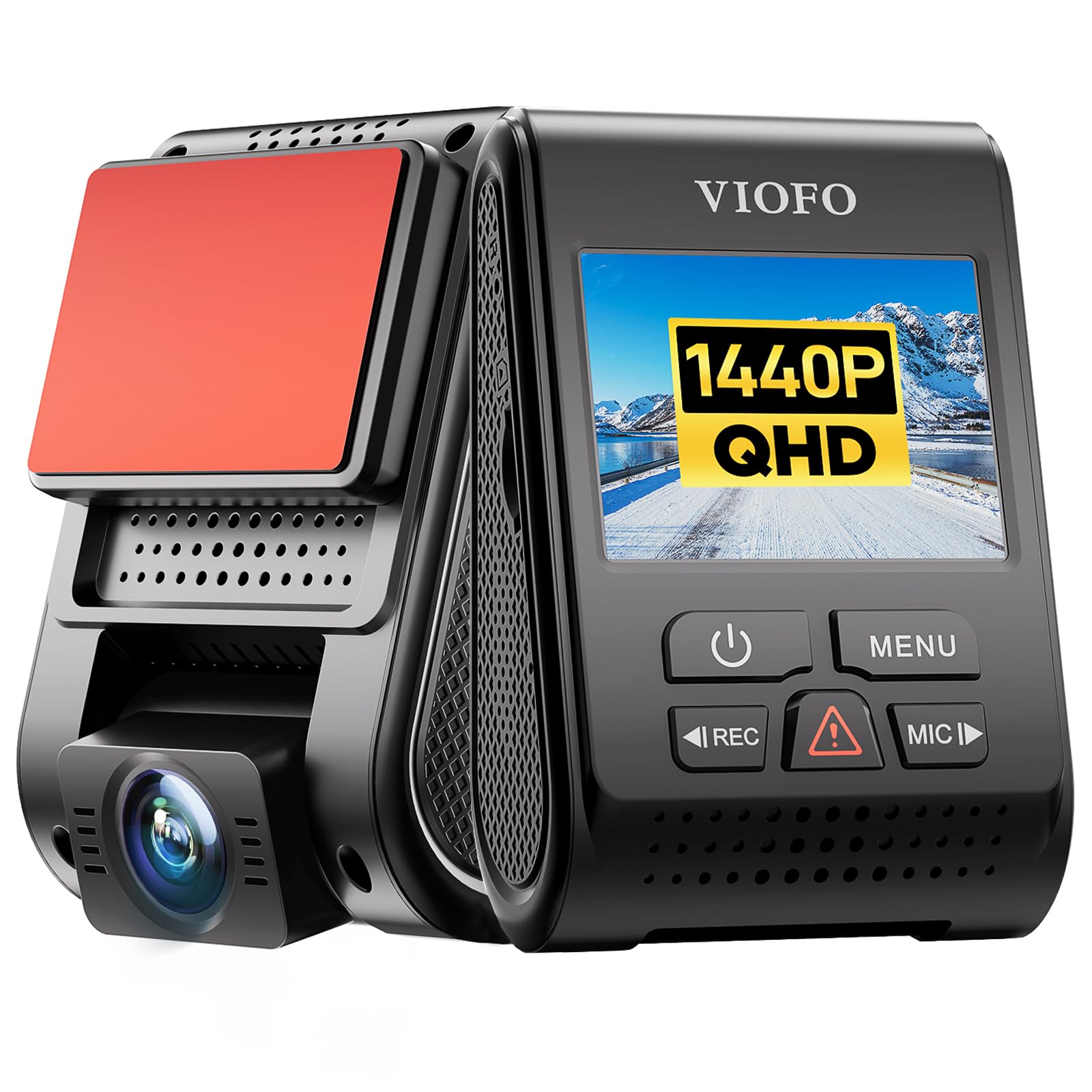 VIOFO A119 V3 front view showing compact design and reliable road capture