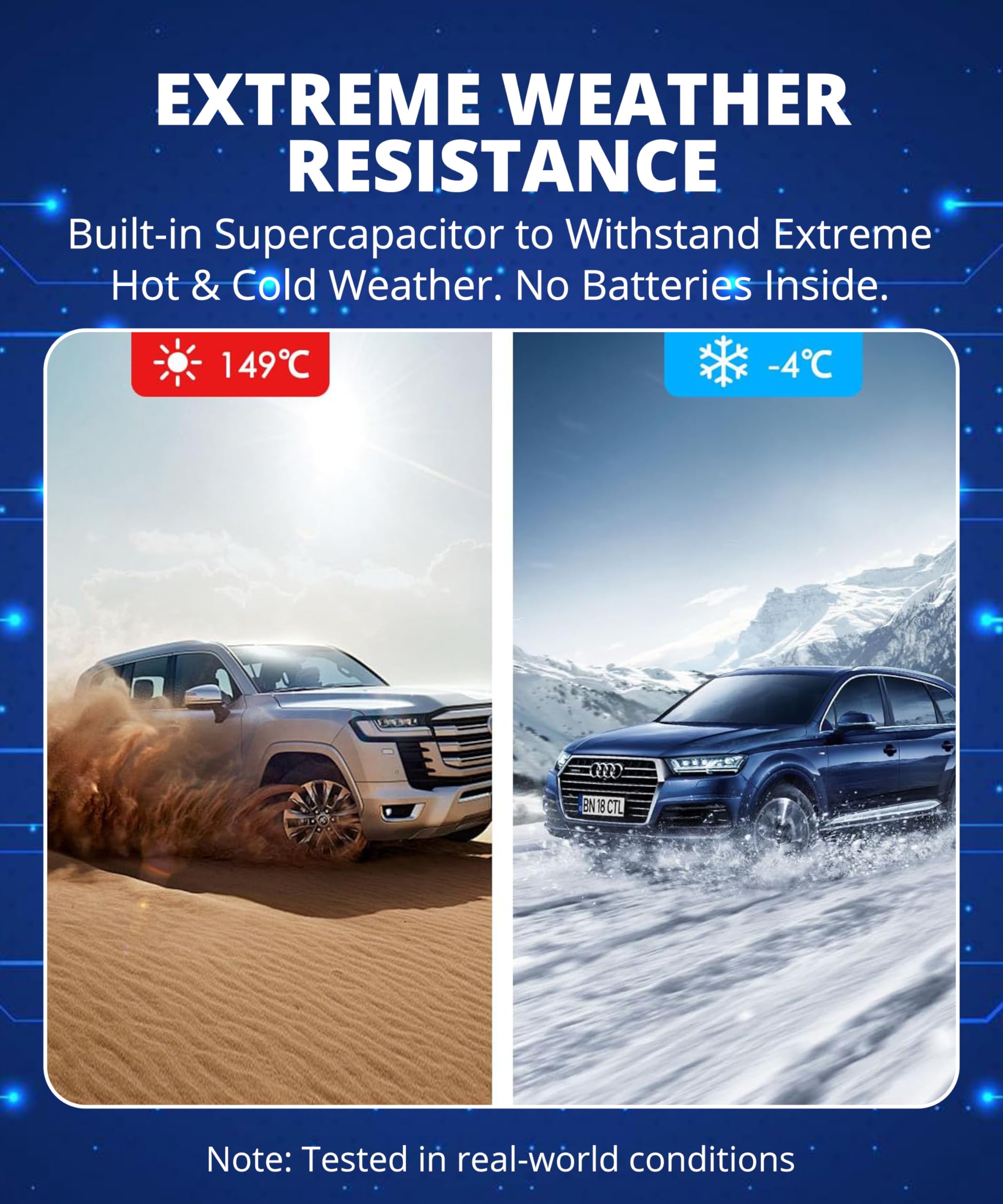 VIOFO dash cam mounted on windshield demonstrating easy in-car installation