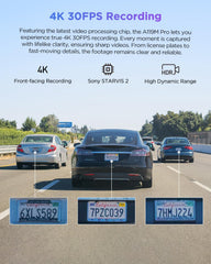VIOFO A119M Pro closeup of STARVIS 2 lens highlighting clear low‑light detail