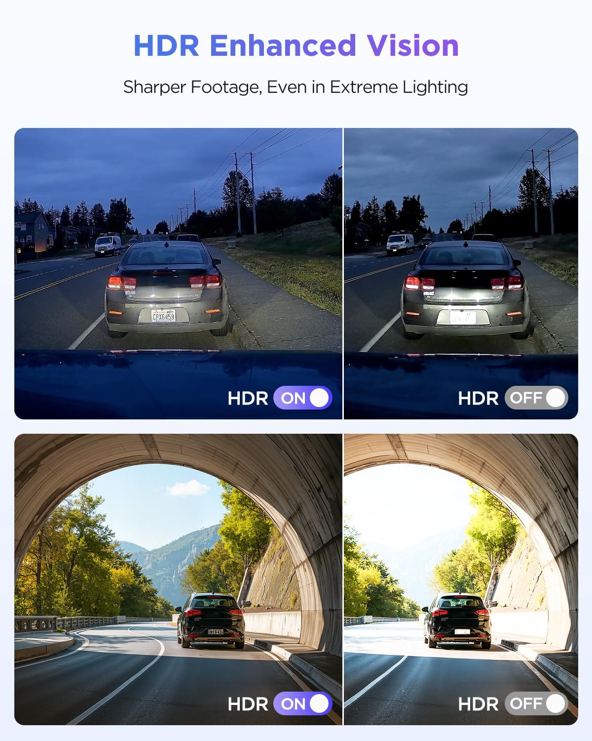 VIOFO A119M Pro mounted behind rearview mirror keeping windshield unobstructed and discreet