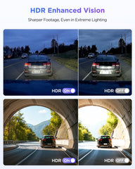 VIOFO A119M Pro mounted behind rearview mirror keeping windshield unobstructed and discreet