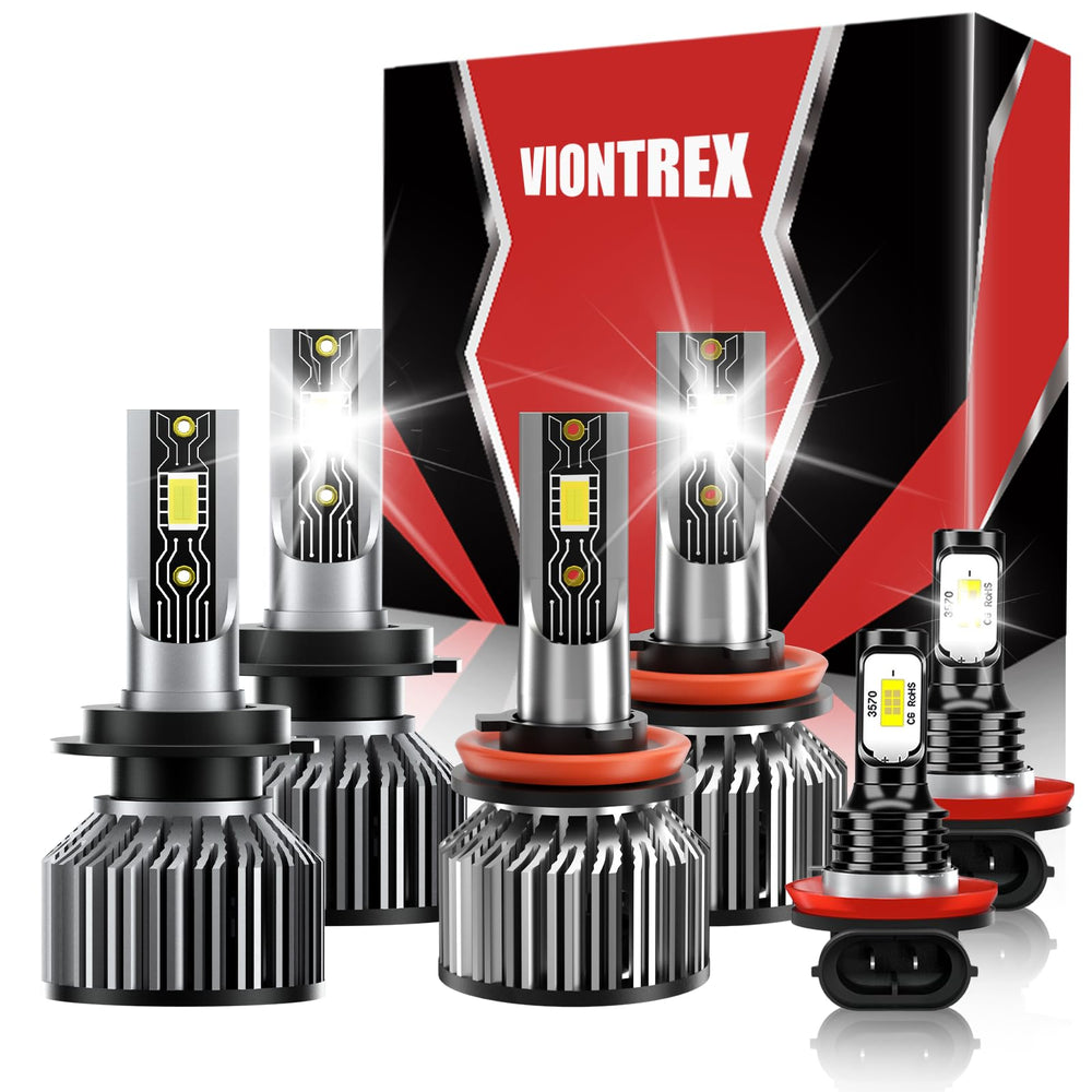 VIONTREX H7 high beam bulb for Ford Fusion delivers bright 6500K illumination for night driving