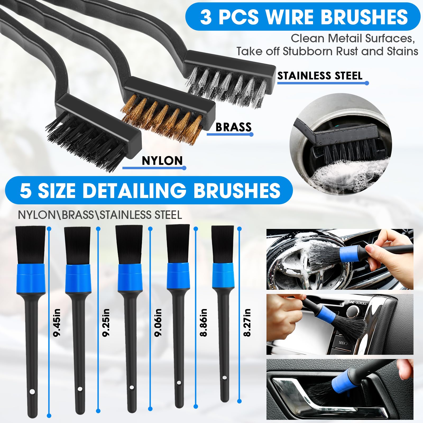 Vioview air vent brush: cleans tight vents without leaving residue.