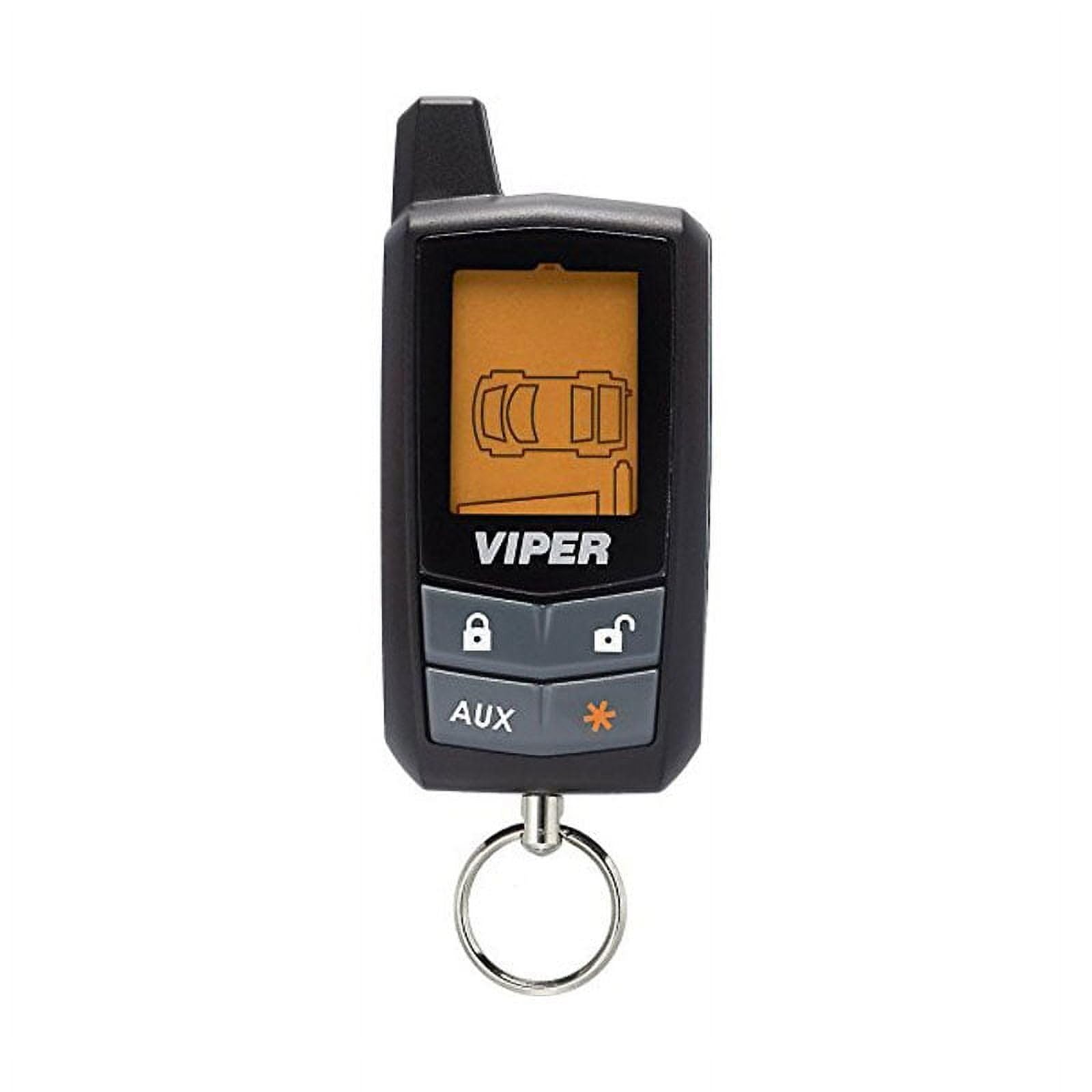 Viper 7345V remote with four buttons enables easy lock, unlock, and start operation.