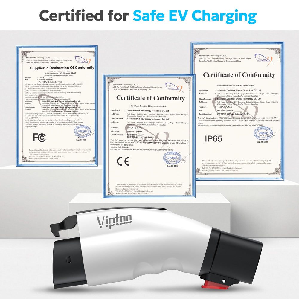 VIPTOO in garage usage image shows home charging compatibility