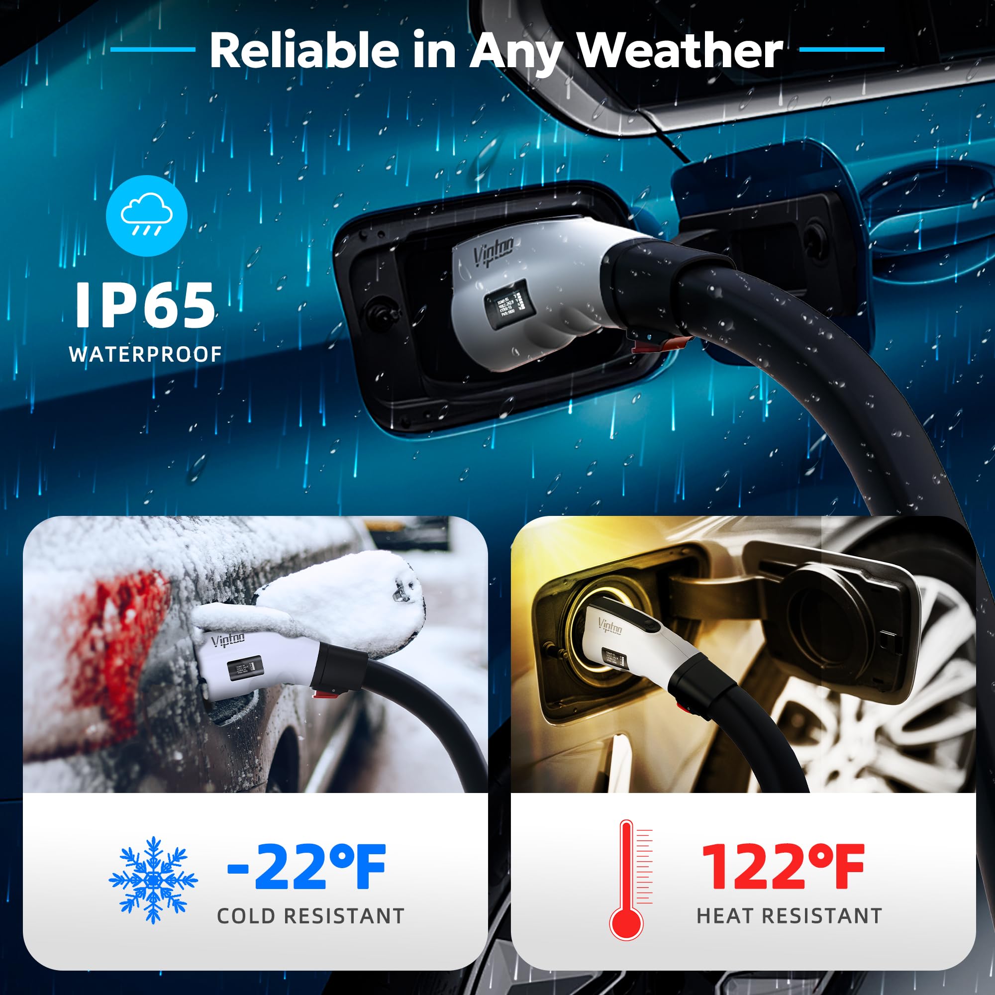 VIPTOO Tesla to J1772 adapter enables compact, portable Level 2 charging.