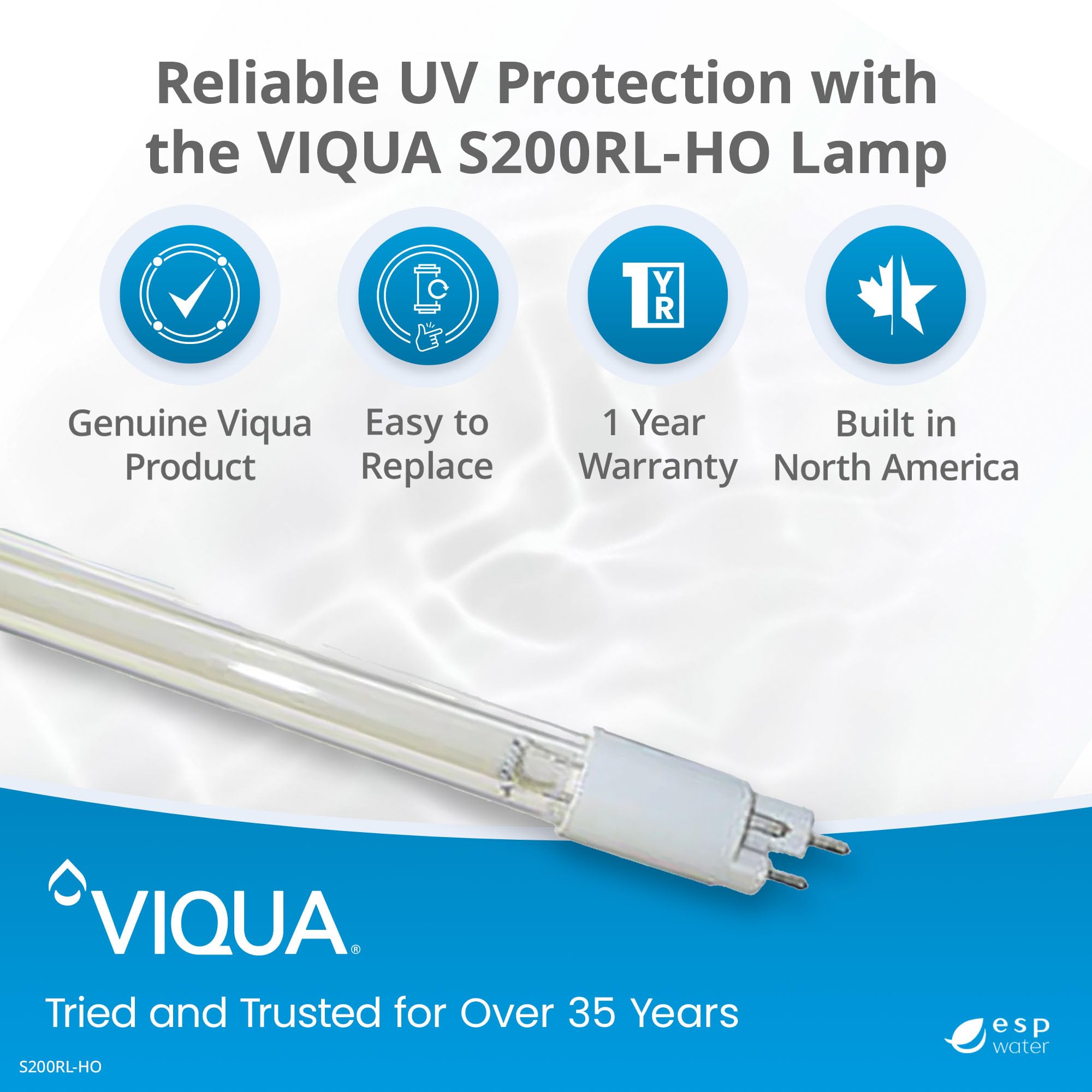 Viqua S200RL-HO installed in VH200 system demonstrates seamless compatibility during installation.