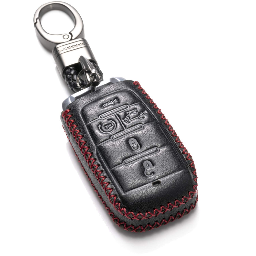 Vitodeco genuine leather key fob case for RAM with five-button layout and protection
