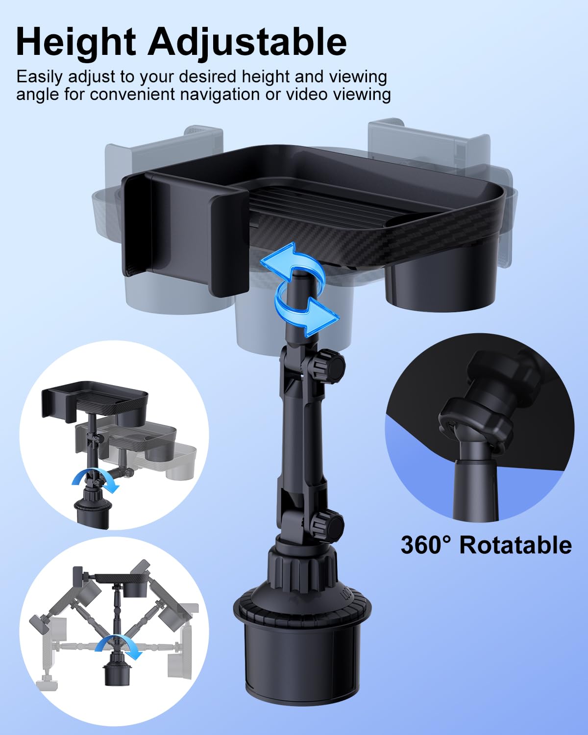 Vitog sturdy base with soft rubber enhancing stability on crowded roads