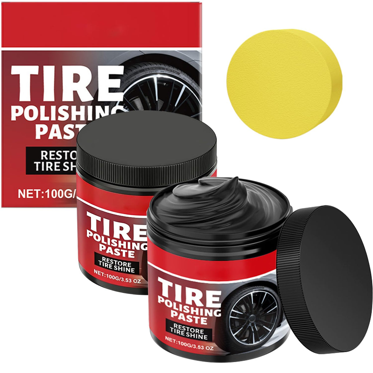 Viuvoiul tire shine sponge applying a glossy protective layer to tires