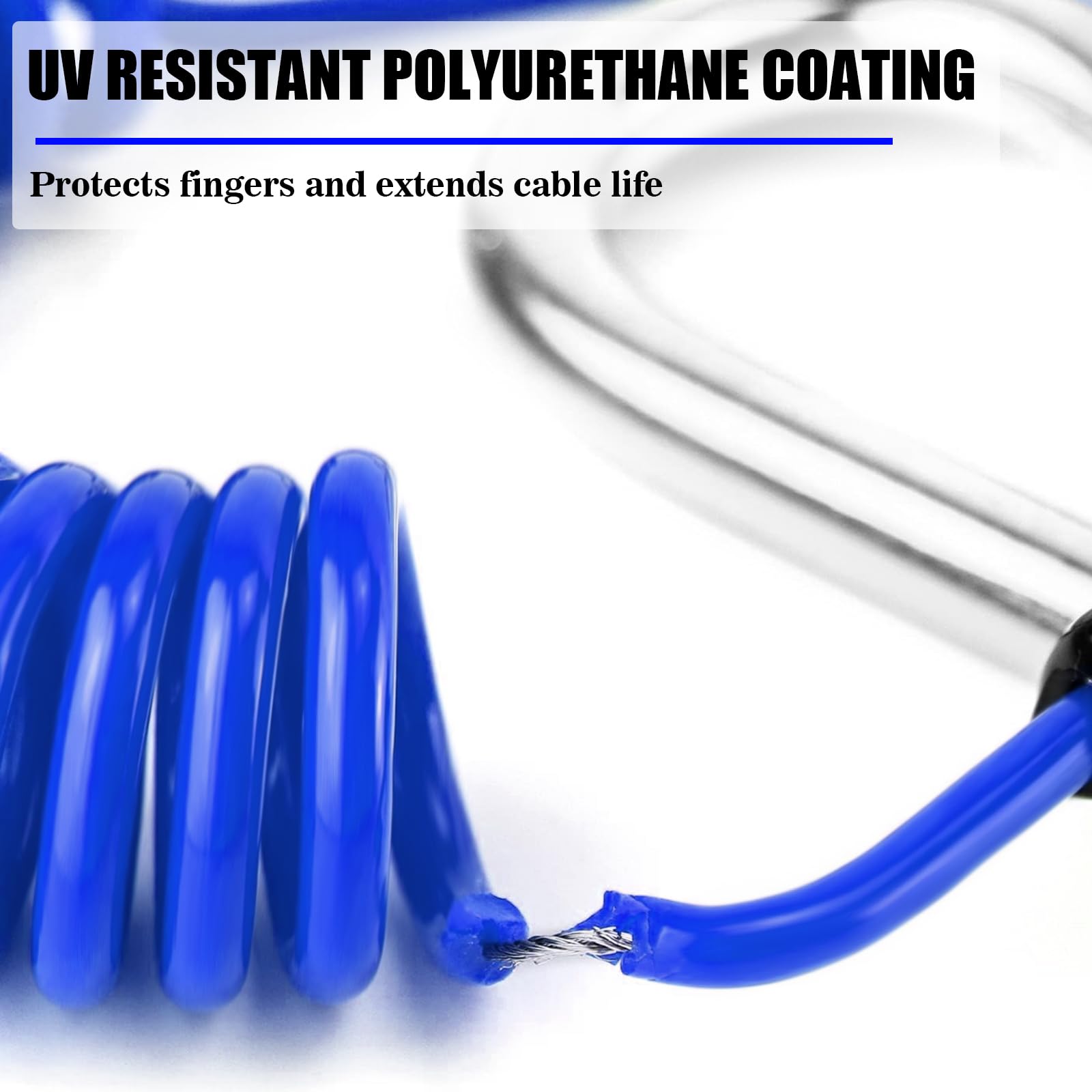 VIVBOO 6ft blue breakaway cable fits RVs and trailers.