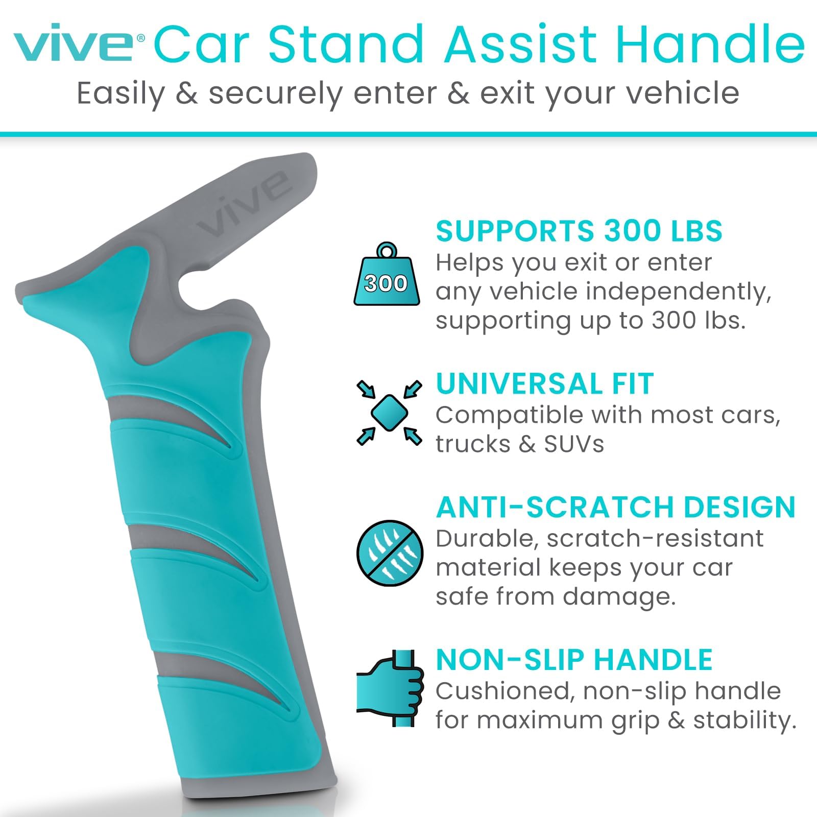 Vive Car Handle Assist provides stable support for easy entry and exit.