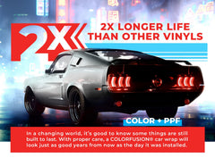 VViViD ColorFusion PPF wet application on large surfaces reduces bubbles and stretch