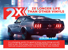 VViViD ColorFusion PPF wet application reduces bubbles and errors.
