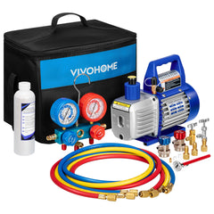 VIVOHOME 110V vacuum pump with gauge for precise readings