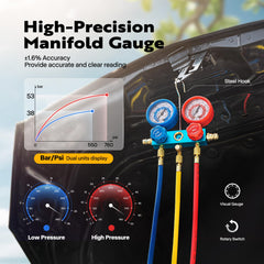 Color-coded hoses by VIVOHOME for high, low, and fill connections