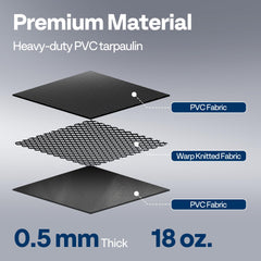 VIVOHOME Containment Mat non-slip texture helps prevent vehicle slips.