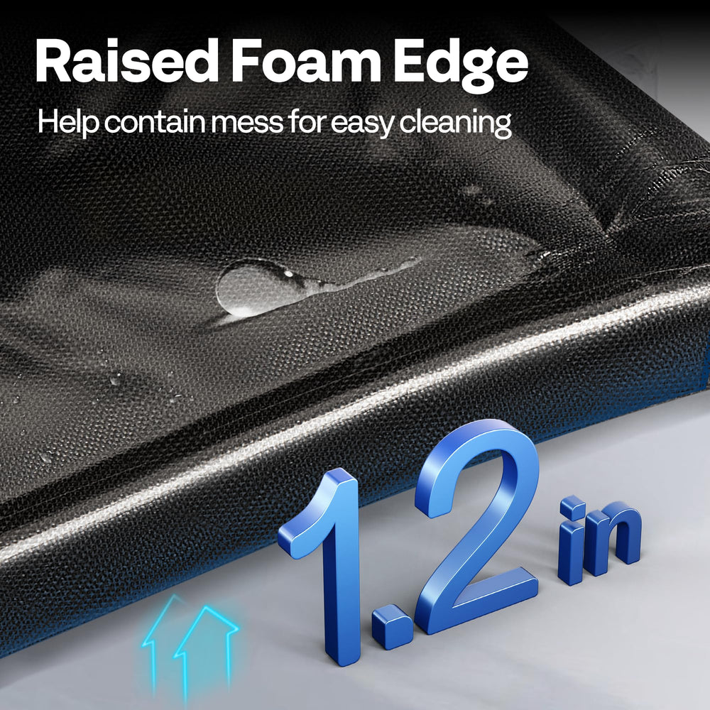 VIVOHOME Containment Mat waterproof material guards the floor from water and oil.