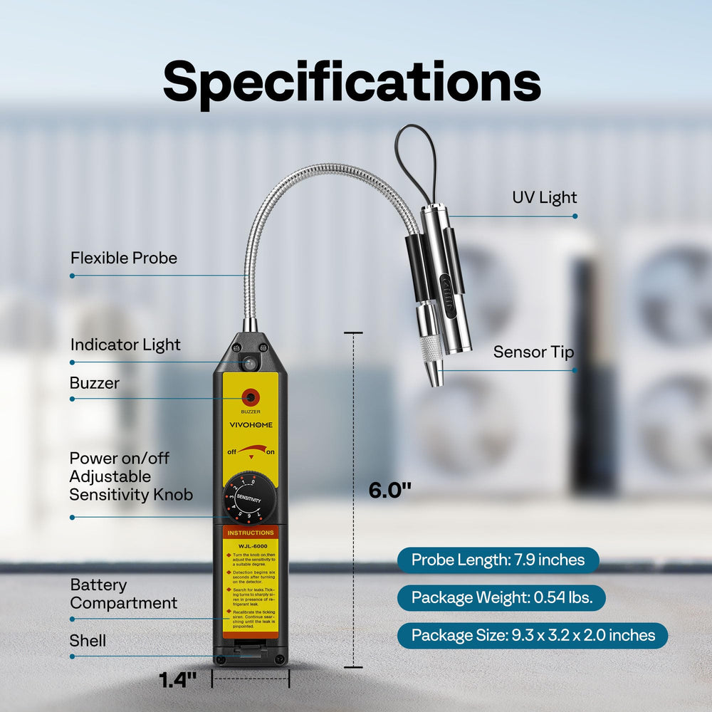 VIVOHOME compatibility covers multiple refrigerants for versatile detection.