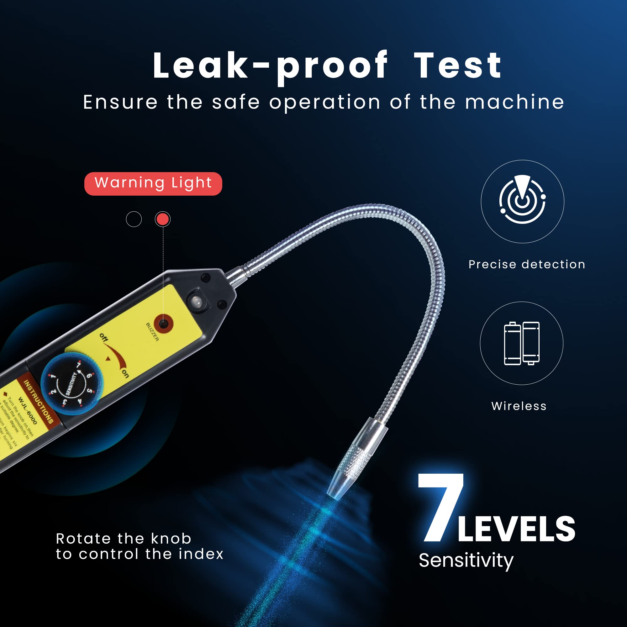 VIVOHME leak detector in action during refrigerant service.
