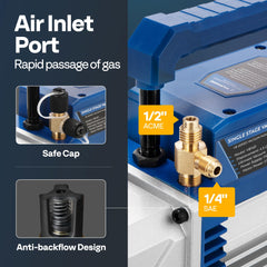 VIVOHOME oil sight window for real-time oil checks.