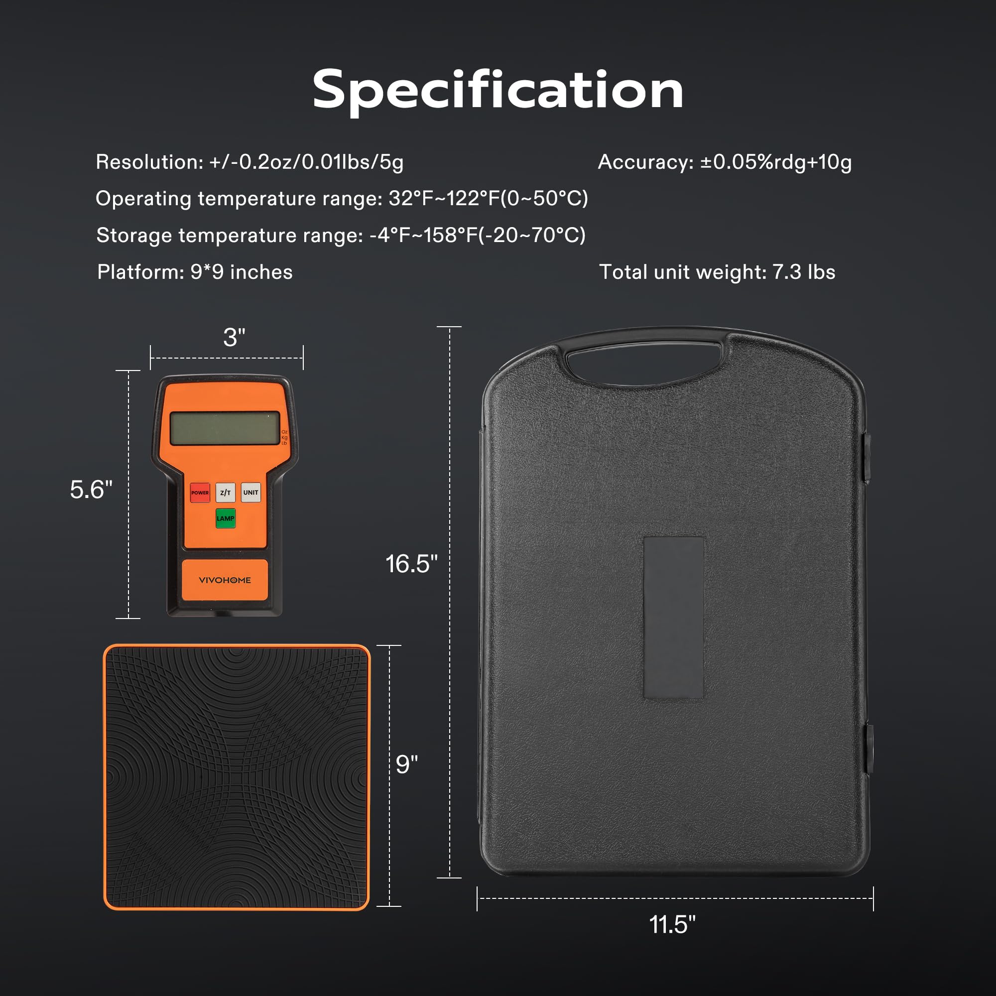 VIVOHOME portable case enables easy storage and transport